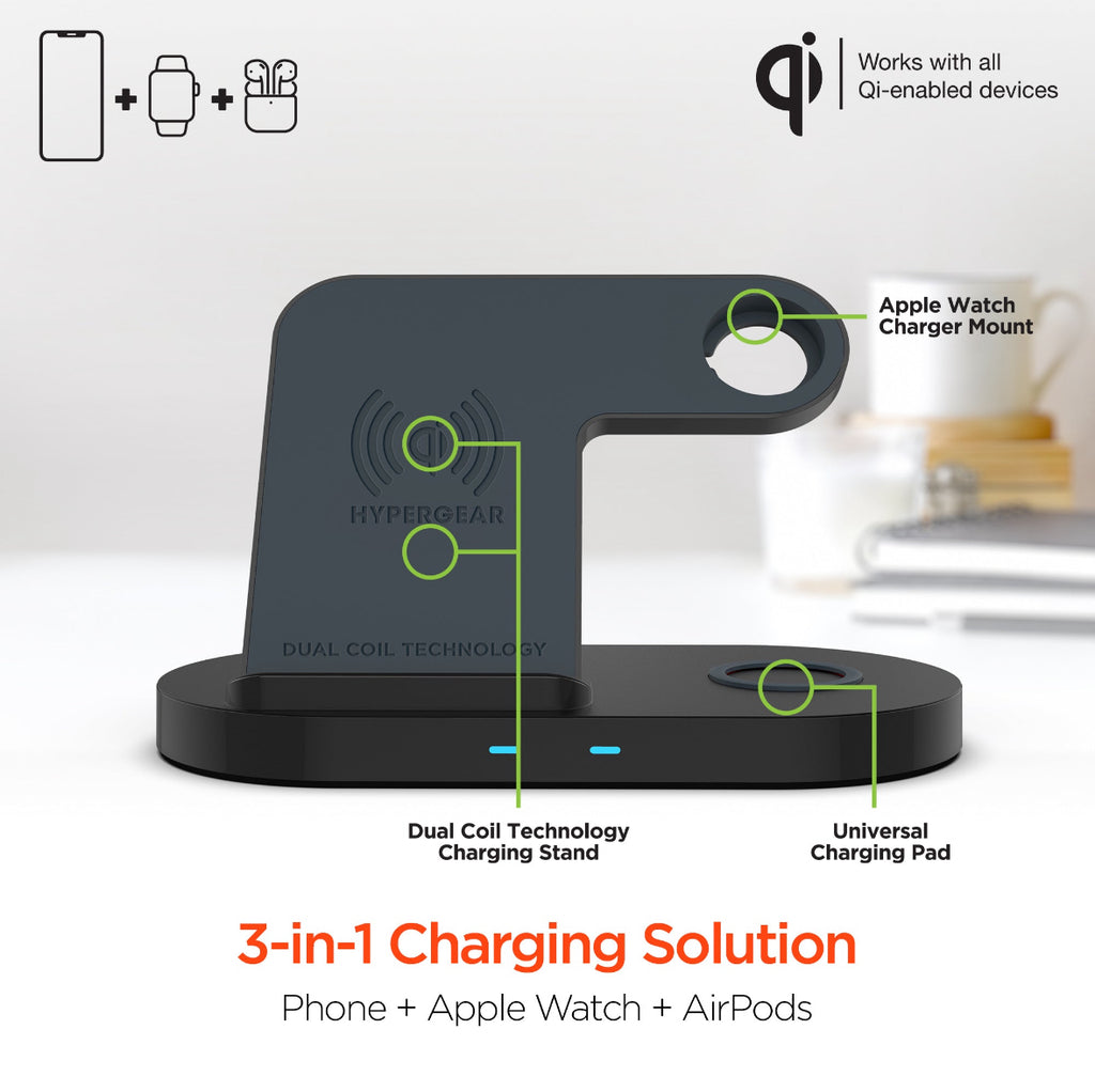 3 In 1 Wireless Charger Stand Mobile phone Holder For iPhone 16 15 14 13 Pro Max iWatch AirPods Fast Charging Station