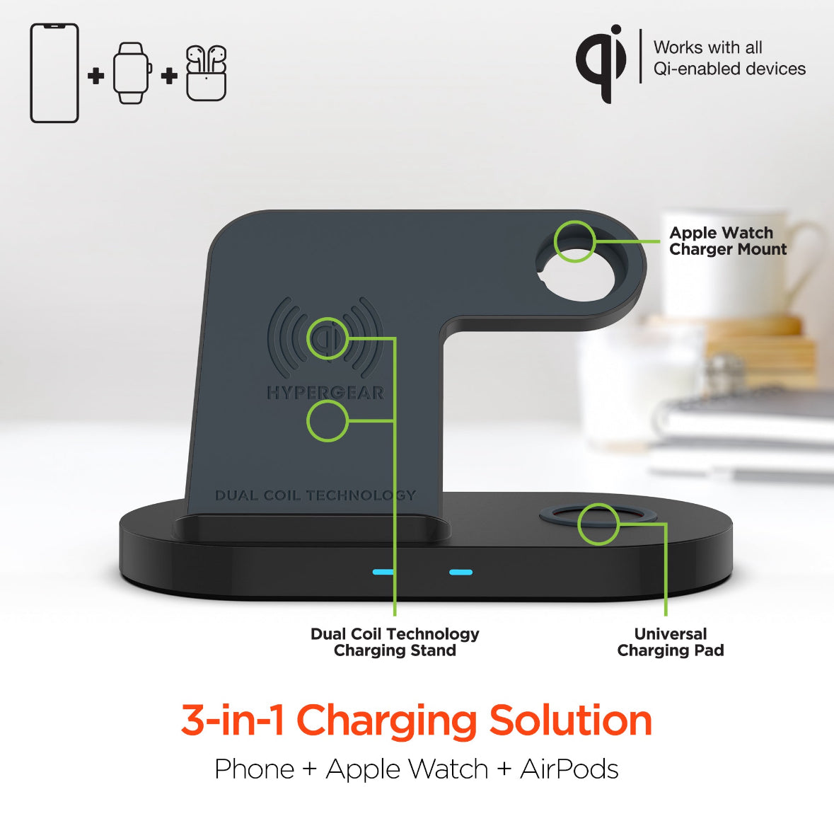 3 In 1 Wireless Charger Stand Mobile phone Holder For iPhone 16 15 14 13 Pro Max iWatch AirPods Fast Charging Station